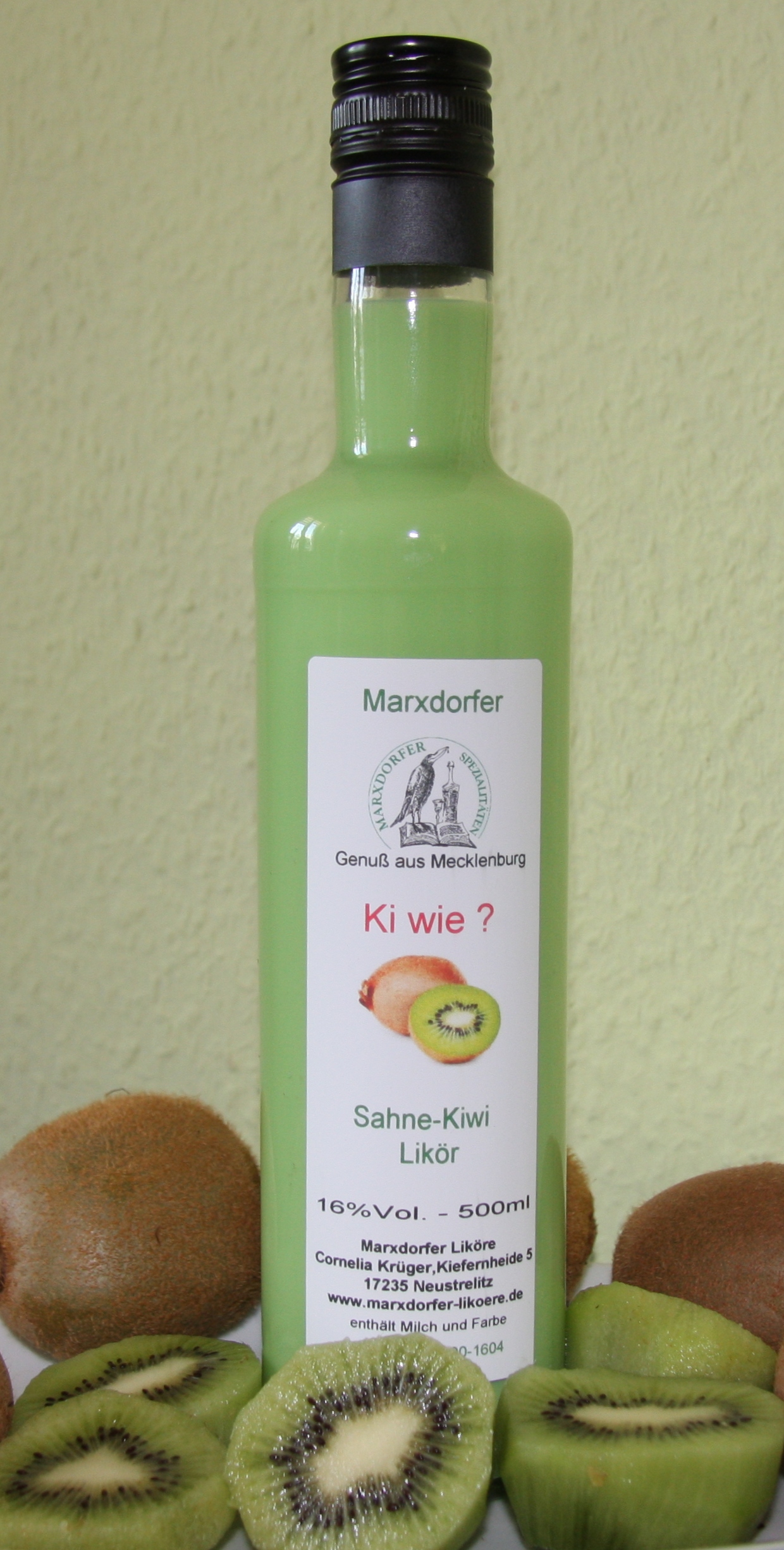IMG_9371-Ki-wie Ki wie ?  16  % Vol.             Sahne-Kiwi-Likör